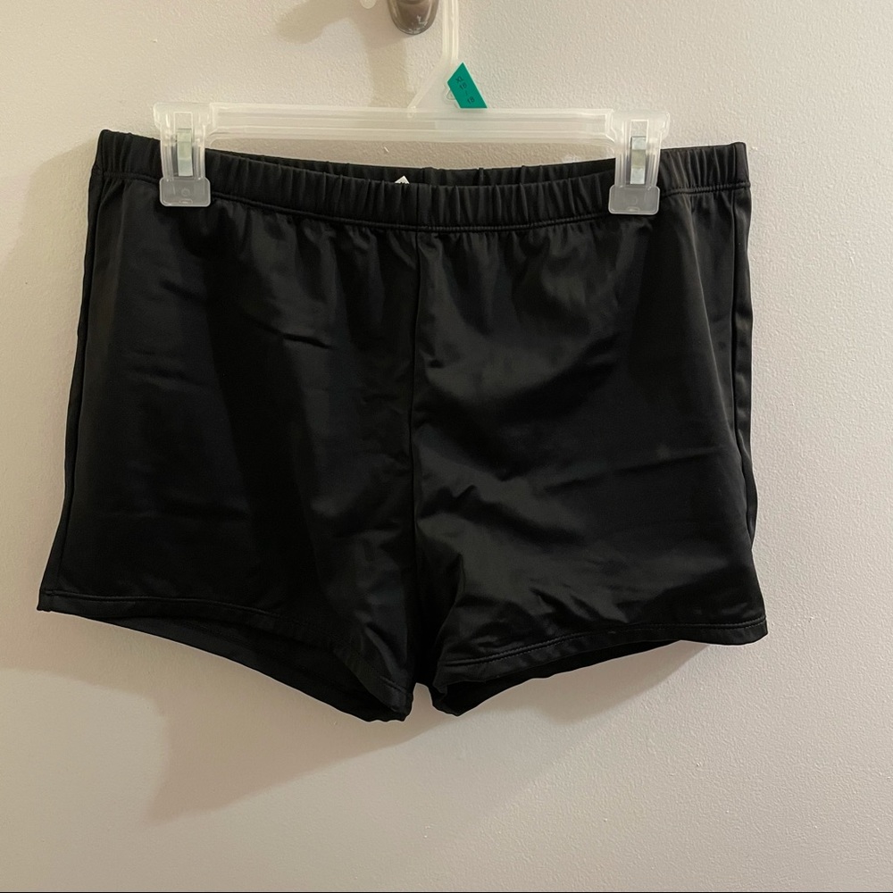 Black swim shorts